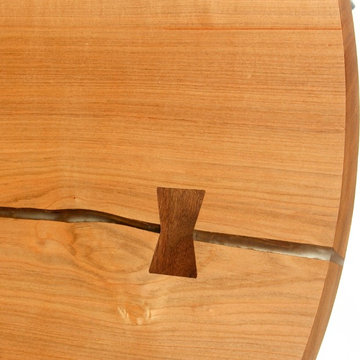 Live Edge Round Coffee Table in Maple