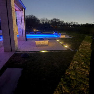 Ship Lap Wall, LED interior tape lighting, LED exterior landscape lighting