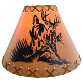 Rustic Oil Kraft Laced Scenic Lamp Shade Pinecone 