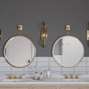 Cahill Collection 1-Light Brushed Bronze Clear Glass Luxe Bath Vanity Light