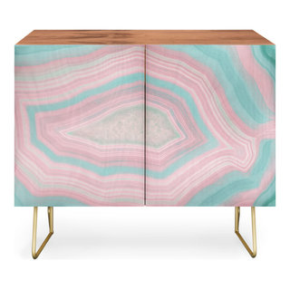 Deny Designs Pink and Teal Agate Credenza - Midcentury - Buffets And  Sideboards - by Deny Designs | Houzz