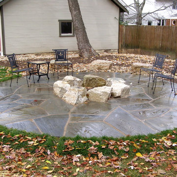 Bluestone Patio with Fire Element