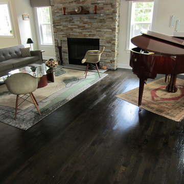 East Hampton new construction - Red Oak stained Ebony