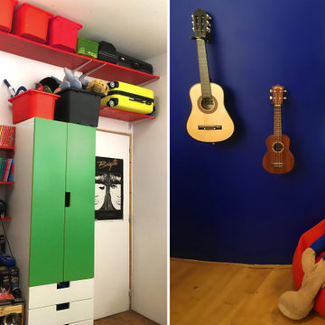 Chambre d'enfant aux teintes toniques