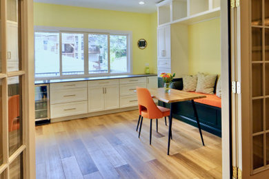 Example of a trendy dining room design in Chicago