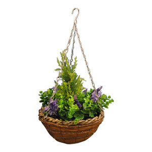 Gardman Artificial Lavender And Eucalyptus Topiary Hanging Basket Eucalyptus Topiary Hanging Basket