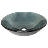 Miseno MVS-TIG-8070 Fesso 16-1/2" Circular Glass Vessel Bathroom - Grey /