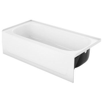 PROFLO PFB16R 60" X 30" Enameled Steel Soaking Bathtub - Three - White