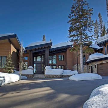 Exterior Contemporary Mountain Home