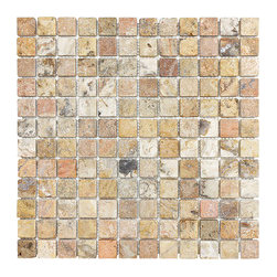 Scabos Travertine Collection - Tumbled Mosaic 1x1 - Products