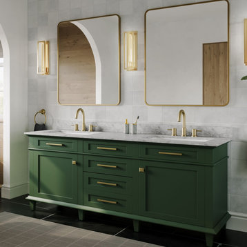 The Joyce Bathroom Vanity, Single Sink, 72", Vogue Green, Freestanding
