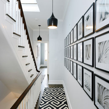 Contemporary townhouse centrally situated on one of Hoboken’s finest blocks.