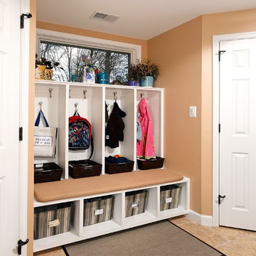 Mudroom cubbies and lockers