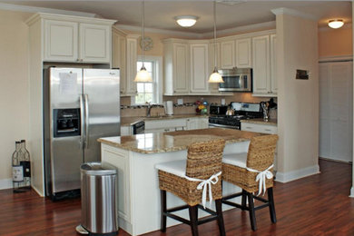 Beach style kitchen photo in New York