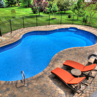 75 Beautiful Concrete Paver And Kidney-shaped Pool Pictures & Ideas 