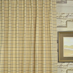 Paroo Cotton Blend Small Plaid Concealed Tab Top Curtains & Drapes Heading Style - Curtains