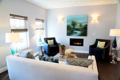 Elegant living room photo in Providence