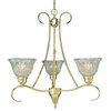 Versailles 3-Light Polished Solid Brass Interior Chandelier