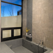 Downstairs bath tile