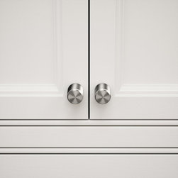 Dali Fluted Brushed Stainless Furniture Knobs - Drawer & Cabinet Hardware