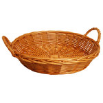 Wald Imports - 22 Round Willow Basket, Honey Stain - Complete your room with one of our wonderful decorative accents. Put the finishing touches to your home decor with this beautiful decorative piece. 22" Round Honey Willow Basket. Ear handles for easy carrying. Size: 22" x 16" x 4".