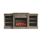 Lenore Fireplace Mantel with 23" Electric Fireplace, Gray
