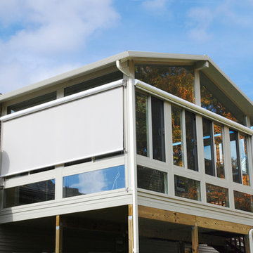 Solar Shades on a Sunroom