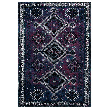 Safavieh Vintage Hamadan Vth293V Traditional Rug, Purple and Black, 5'3"x7'6"