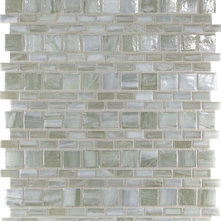 Contemporary Tile Biscuit Shimmer Unique Shapes Cream/Beige Kitchen Glossy Glass