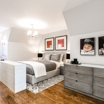 Master suite design and renovation in an attic secluded from teenagers in VSL