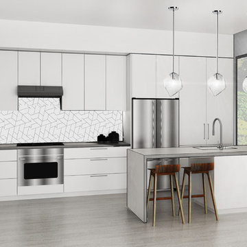 Modern Iconic Kitchen Conceptual Rendering