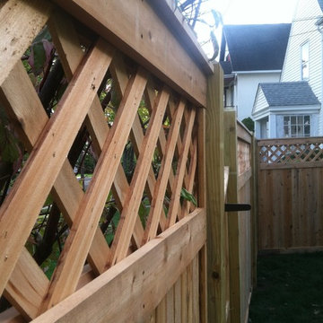 West Hartford | Cedar Tongue & Groove Lattice Top Estate Fence