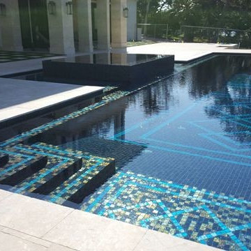 Luxury All Tile Steel Blue Pool & Spa