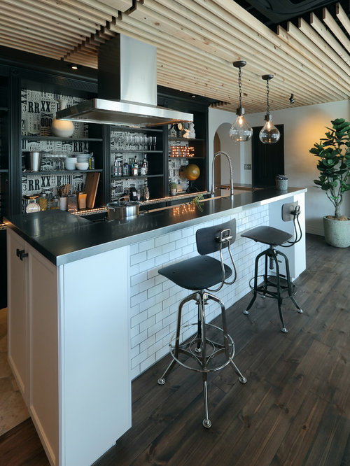 75 Trendy Industrial Home Bar Design Ideas Pictures of Industrial