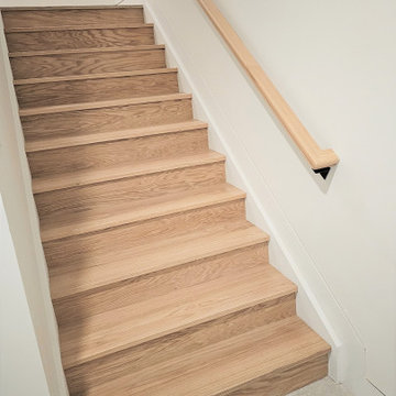 Project #108 | Red Oak Staircase in Light-Filled Space