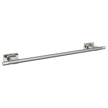 Amerock Esquire Contemporary Towel Bar, Polished Nickel/Stainless Steel, 18" Cen