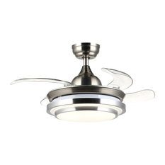 Rhodes Folding Blades Ceiling Fan With Light and Remote Control, 36"