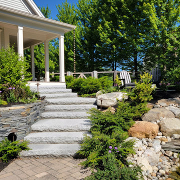 Back Yard Landscape Transformation with Incredible Water Feature
