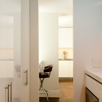 Contemporary Pre-War Pantry with Desk