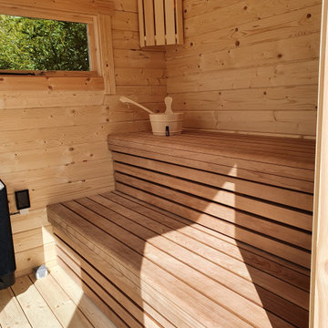 Installation d'un sauna extérieur