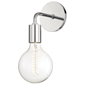 Ava 1 Light Wall Sconce in Polished Nickel