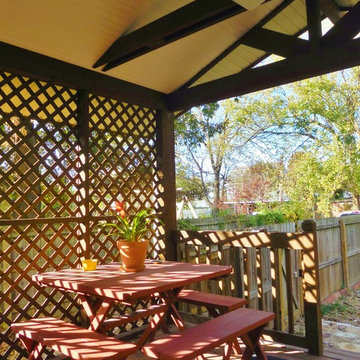 Ninty year old Renovation: New rear entry Porch and Stone Patio