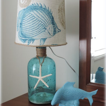 DIY Decor: A Beach Inspired Bottle Table Lamp