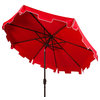 Uv Resistant Zimmerman 9' Crank Market Auto Tilt Umbrella With Flap