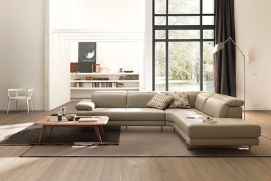 B 878 Leather Sectional by Natuzzi Editions