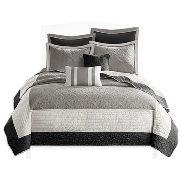 Madison Park Pieced 7-Piece Coverlet Set, Full/Queen