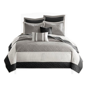Madison Park Pieced 7-Piece Coverlet Set, King/California King