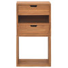 vidaXL Storage Cabinet Side Cabinet with 2 Drawers and 1 Shelf Solid Teak Wood