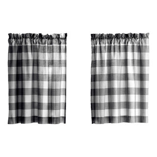 Elrene Farmhouse Living Stripe and Check Kitchen Towels - Set of 3 - Tan/White