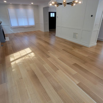 Engineered 7" White Oak floors with Natural Stain